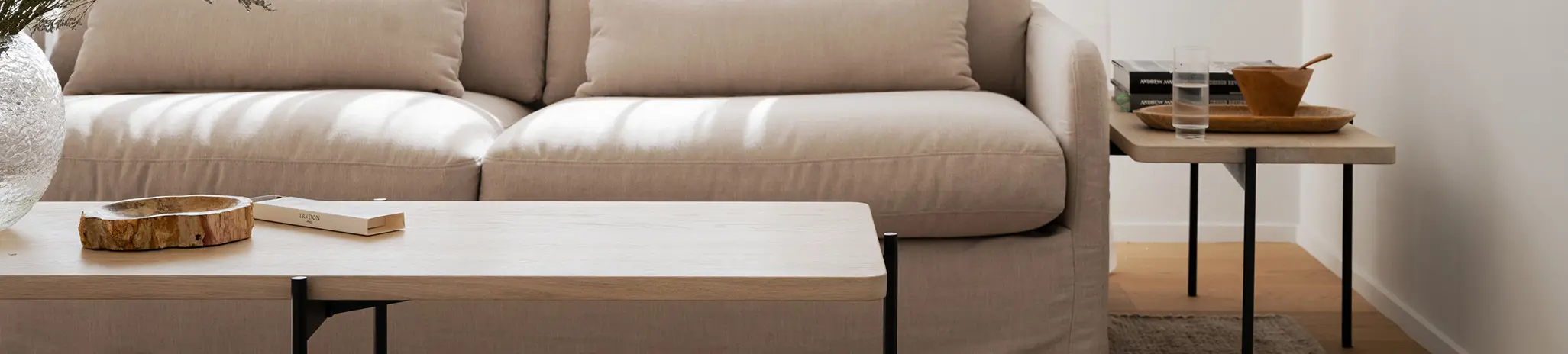 shelton black white washed coffee table.