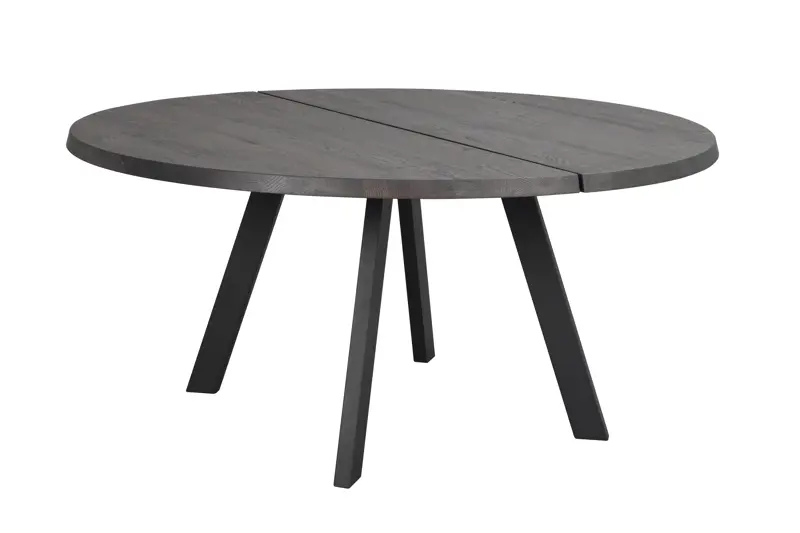 Fred dining table round 160 dark brown oak/black.