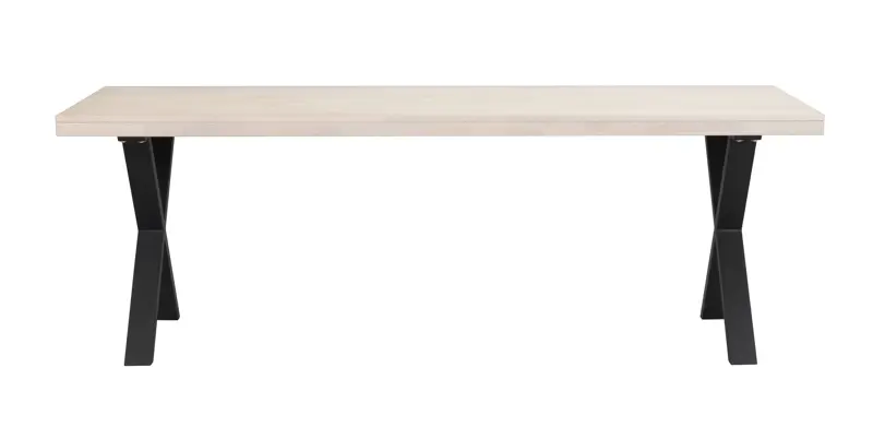 Brooklyn matbord  vitpigm ek/X-ben svart met a.