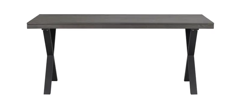 Brooklyn matbord  m.brun ek/X-ben svart metall a.