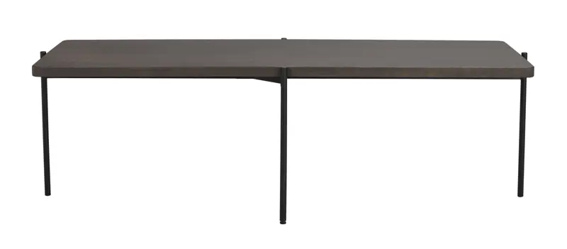 Shelton soffbord , brun ask/svart metall a.