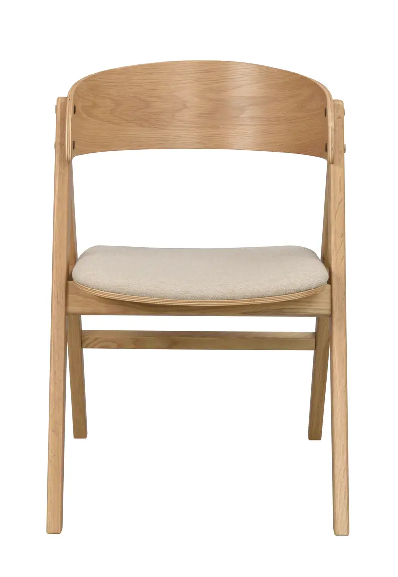 Waterton karmstol ek/beige tyg a.