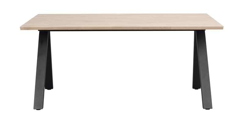 Carradale matbord 170 vitpigm. ek/V-ben svart metall A.
