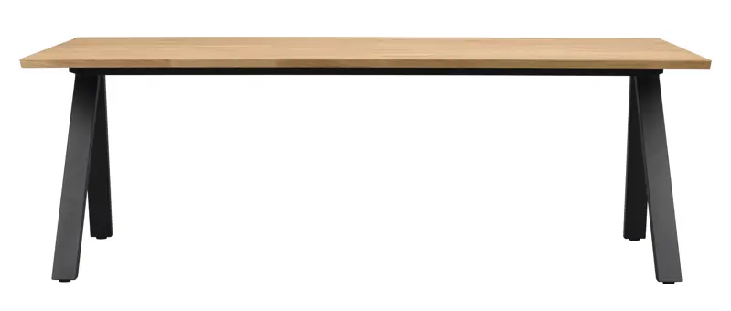 Carradale matbord 220 ek/V-ben svart metall a.