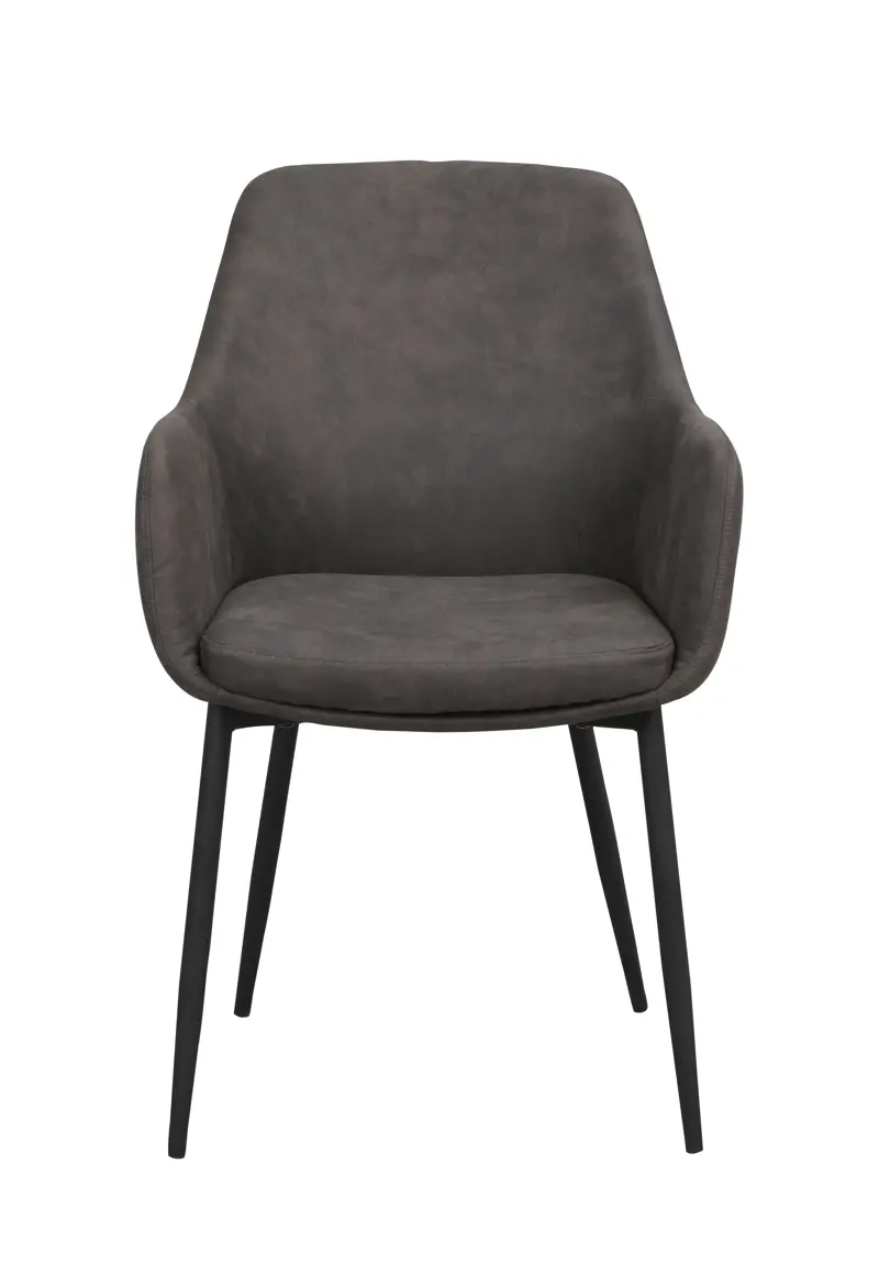 110457 Reily karmstol mörkgrå/svarta metall ben a.