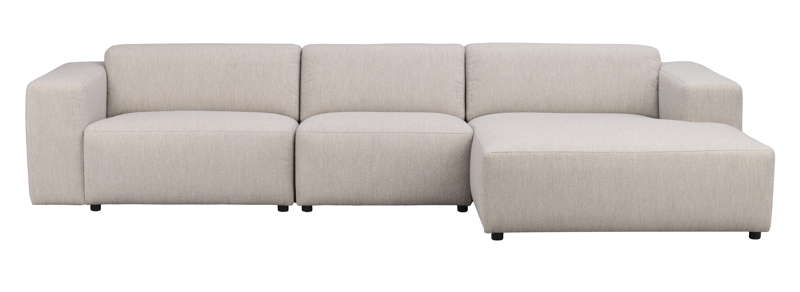 Willard soffa 4-sits med schäslong H beige tyg (k4) a