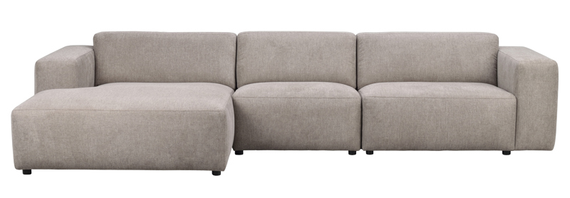 Willard soffa 4-sits med schäslong V beige tyg (k1) a