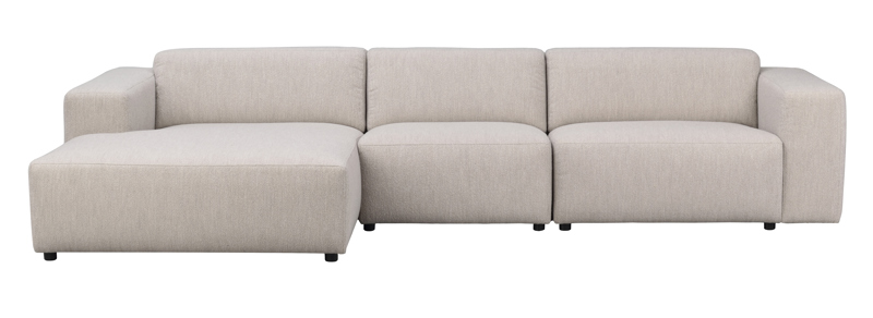 Willard soffa 4-sits med schäslong V beige tyg (k4) a