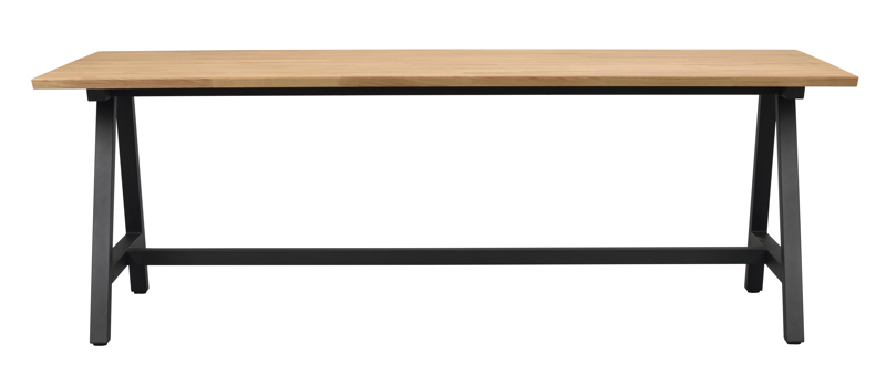 Carradale matbord 220 ek/A-ben svart metall a.