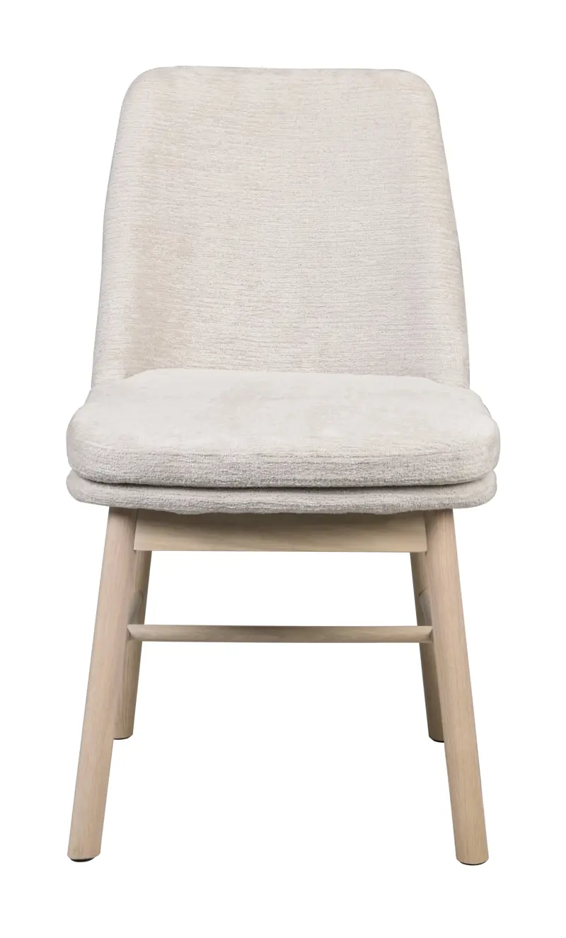 Amesbury stol ljusbeige tyg/vitpigmenterade ekben a.