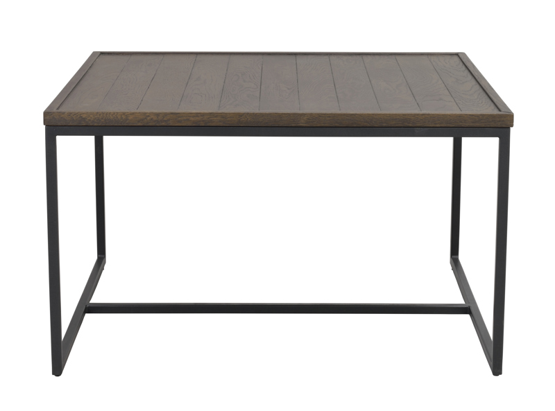 Deerfield soffbord  brun ek/svart metall a.