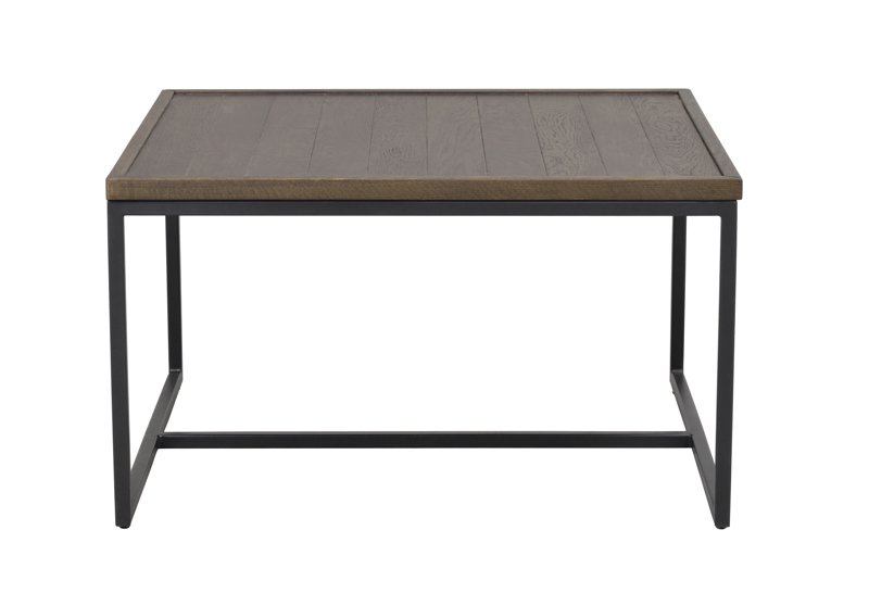 Deerfield soffbord  brun ek/svart metall a.