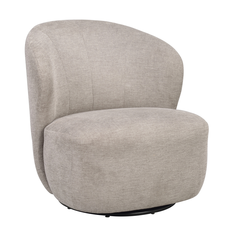 Roselawn fåtölj beige tyg snurr b.