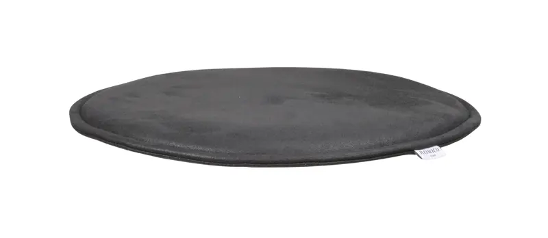 Fulton sittdyna rund svart läder-textil a.