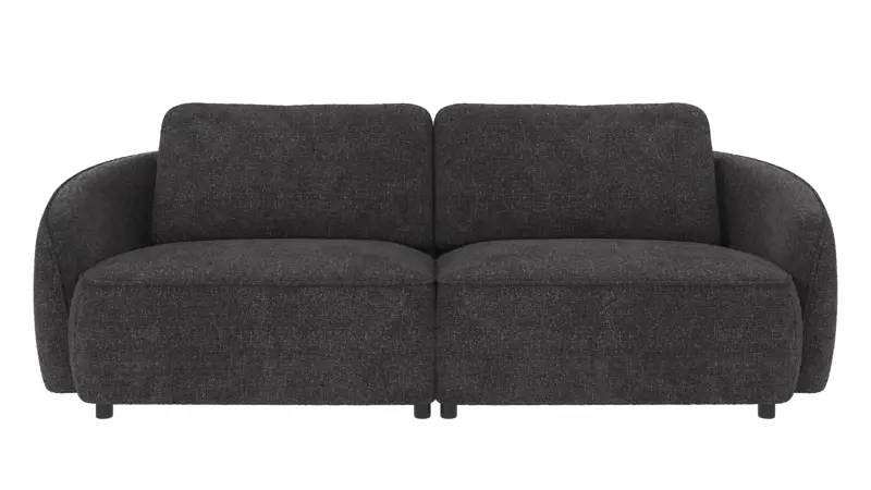 124900 b sb A Norris sofa 3-seater dark grey fabric Robin #66 (c3).