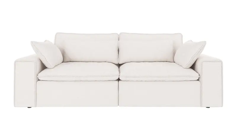 122908 b sb A Rawlins sofa 3-seater white fabric Alice #101 (c4).