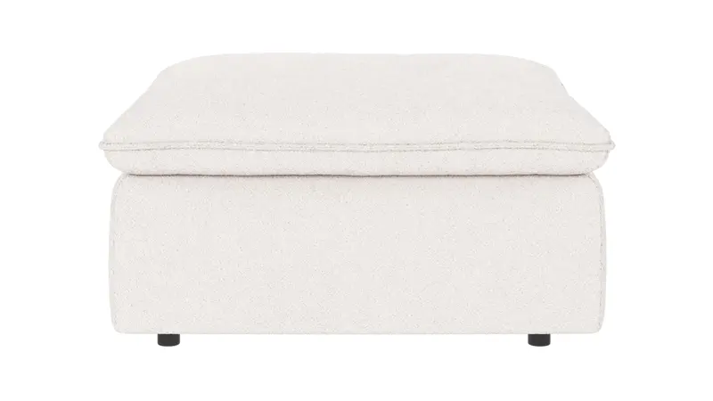 122709 b sb A Rawlins foot stool white fabric Alice #101 (c4).