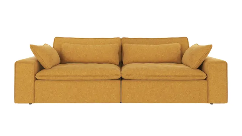 122668 b sb A Rawlins sofa 3-seater Maxi yellow fabric Brenda #68 (c1).