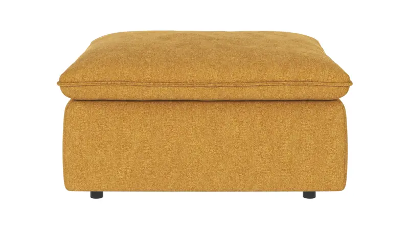 122669 b sb A Rawlins foot stool yellow fabric Brenda #68 (c1).