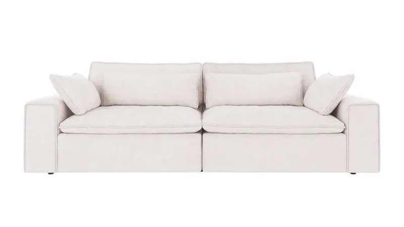 122728 b sb A Rawlins sofa 3-seater Maxi white fabric Greg #1 (c2).