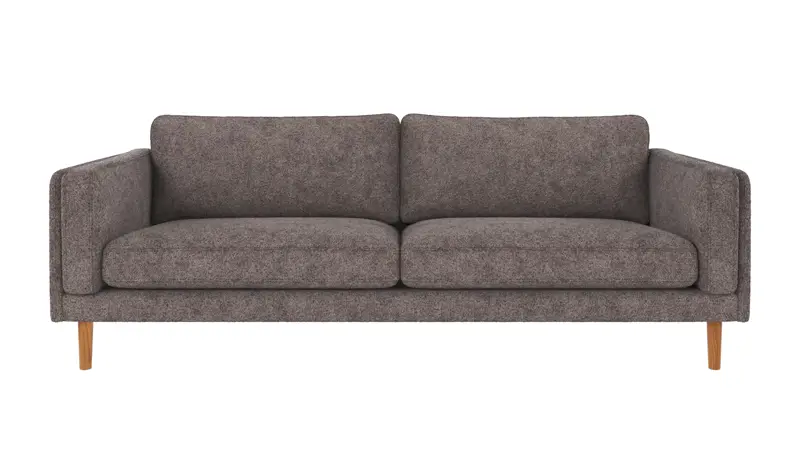 123961 b sb A Braden sofa 3-seater dark grey fabric Anna #18 (c3) oak legs.