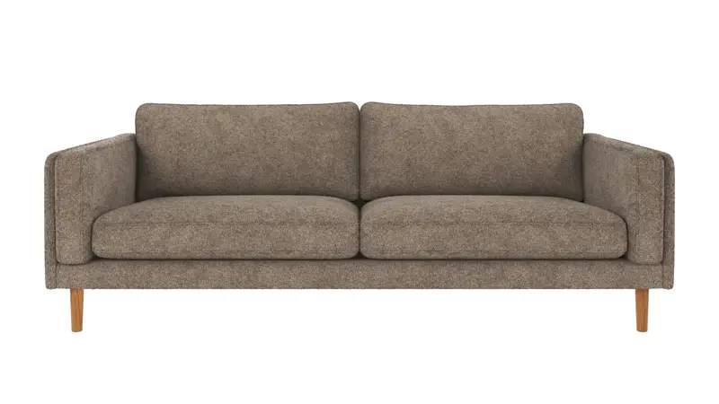 123949 b sb A Braden sofa 3-seater dark beige fabric Anna #6 (c3) oak legs.