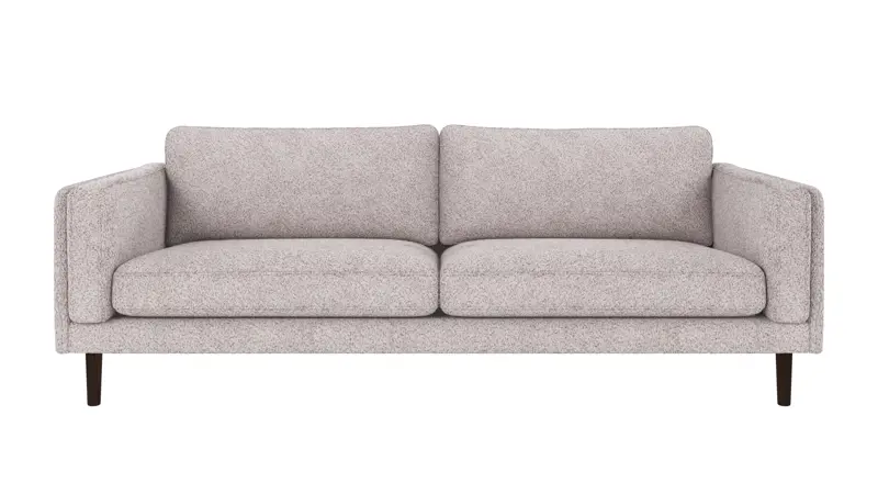 123959 b sb A Braden sofa 3-seater light grey fabric Anna #15 (c3) brown oak legs.