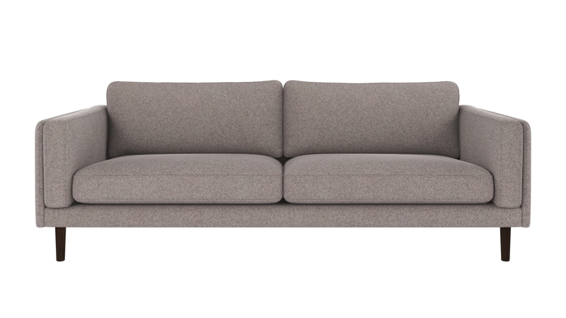 123733 b sb A Braden sofa 3-seater grey-beige fabric Brenda #7 (c1) brown oak legs.