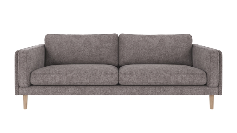123718 b sb A Braden sofa 3-seater grey fabric Greg 18 (c2) whitewash oak legs.