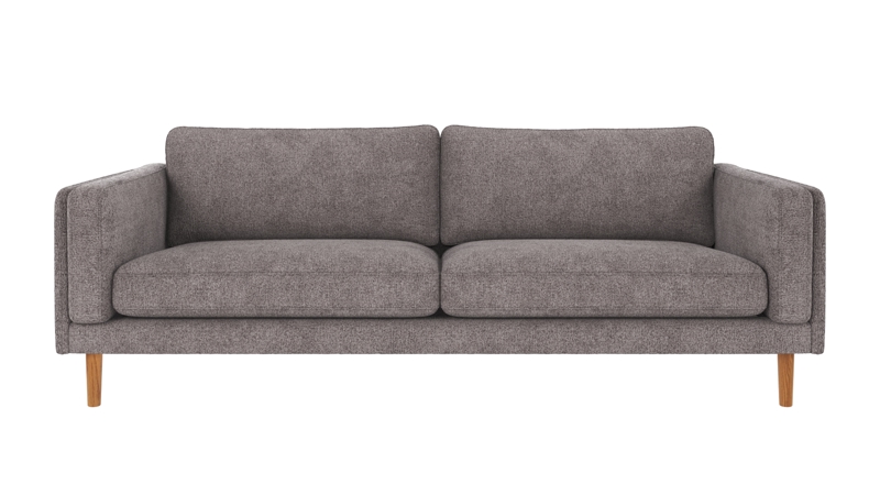 123717 b sb A Braden sofa 3-seater grey fabric Greg 18 (c2) oak legs.