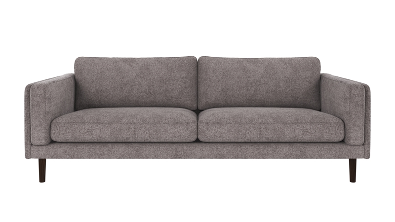 123719 b sb A Braden sofa 3-seater grey fabric Greg 18 (c2) brown oak legs.