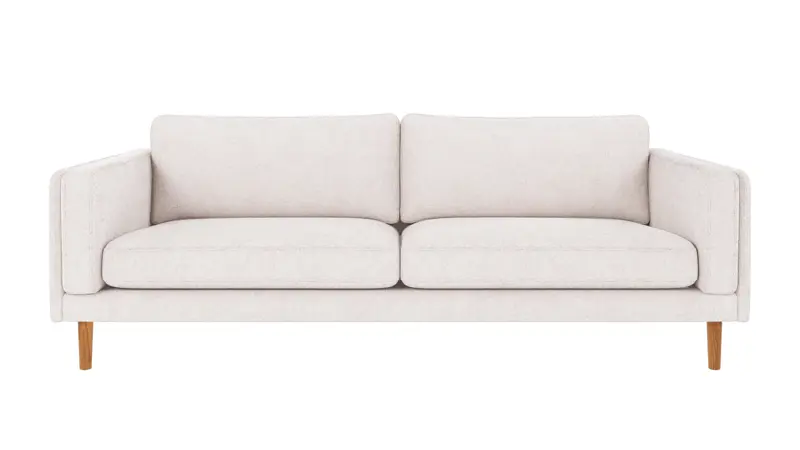 123701 b sb A Braden sofa 3-seater white fabric Greg 1 (c2) oak legs.