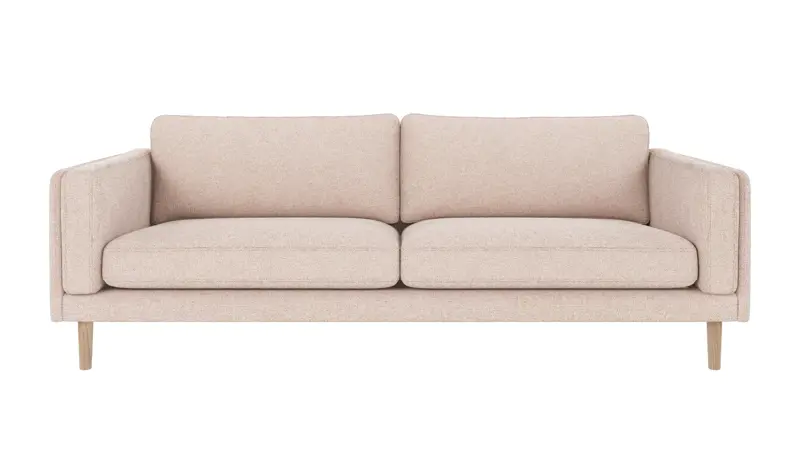 123792 b sb A Braden sofa 3-seater light beige fabric Max #01 (c2) whitewash oak legs.