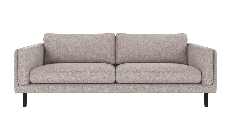 123807 b sb A Braden sofa 3-seater grey fabric Max #180 (c2) brown oak legs.