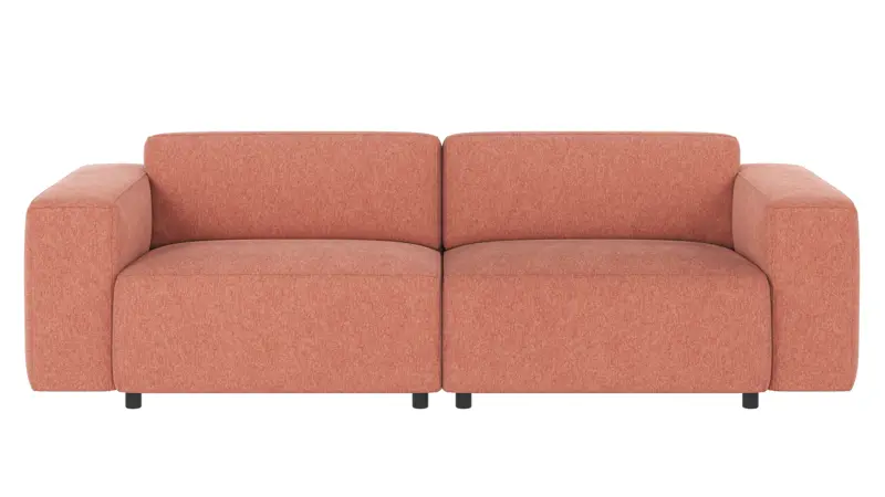 121460 b sb A Willard sofa 3-seater red fabric Brenda #52 (c1).