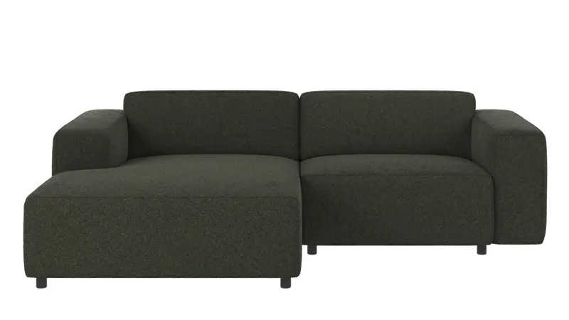 121684 b sb A Willard sofa 3 seater-chaise longue L green fabric Alice #162 (c4).