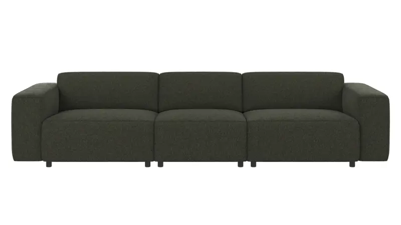 121681 b sb A Willard sofa 4-seater green fabric Alice #162 (c4).