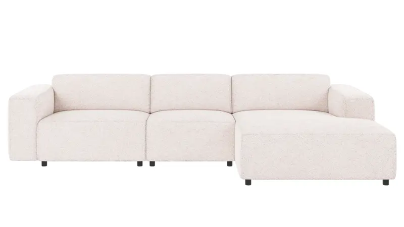 121883 b sb A Willard sofa 4-seater-chaise longue R white fabric Anna #1 (c3).