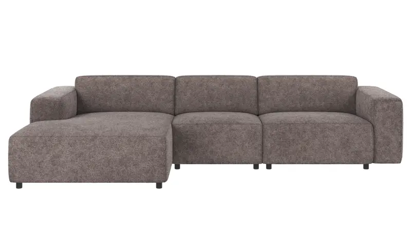 121935 b sb A Willard sofa 4-seater-chaise longue L dark grey fabric Anna #18 (c3).