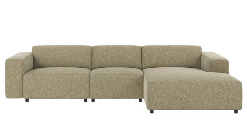 121563 b sb A Willard sofa 4-seater-chaise longue R green fabric Max #55 (c2).