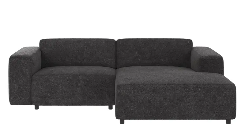 121612 b sb A Willard sofa 3-seater-chaise longue R dark grey fabric Robin #66 (c3).