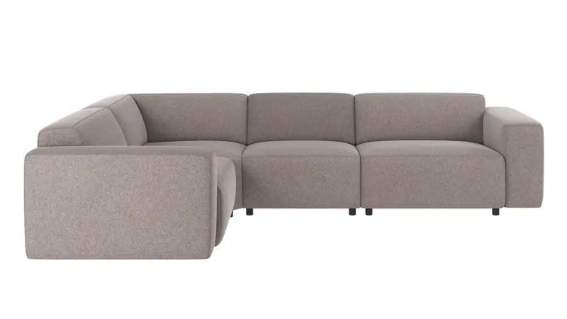 121446 b sb A Willard corner sofa 2+3-seater grey-beige fabric Brenda #7 (c1).
