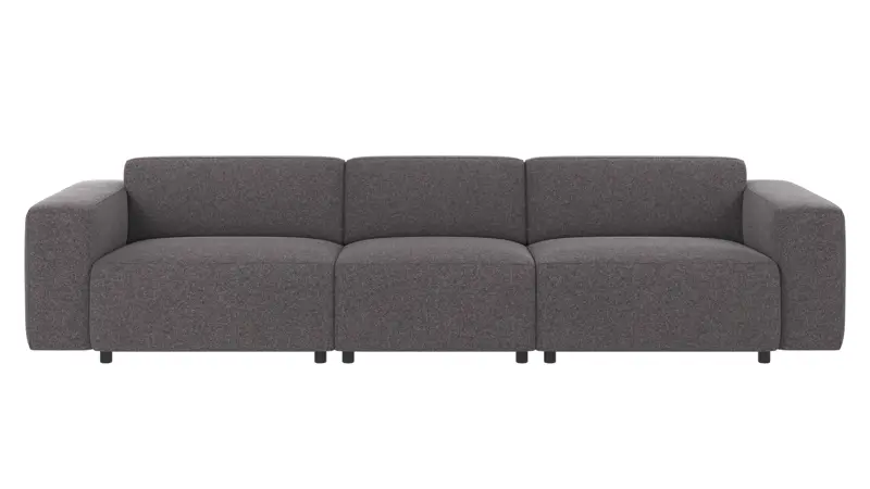 121451 b sb A Willard sofa 4-seater dark grey fabric Brenda #18 (c1).