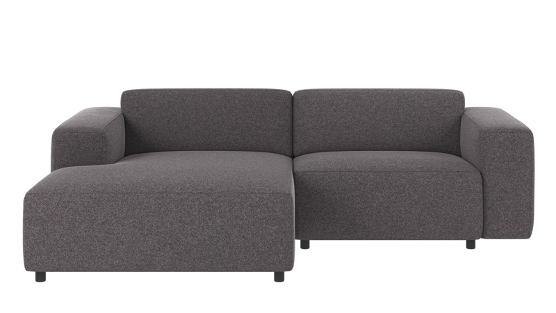 121454 b sb A Willard sofa 3 seater-chaise longue L dark grey fabric Brenda #18 (c1).