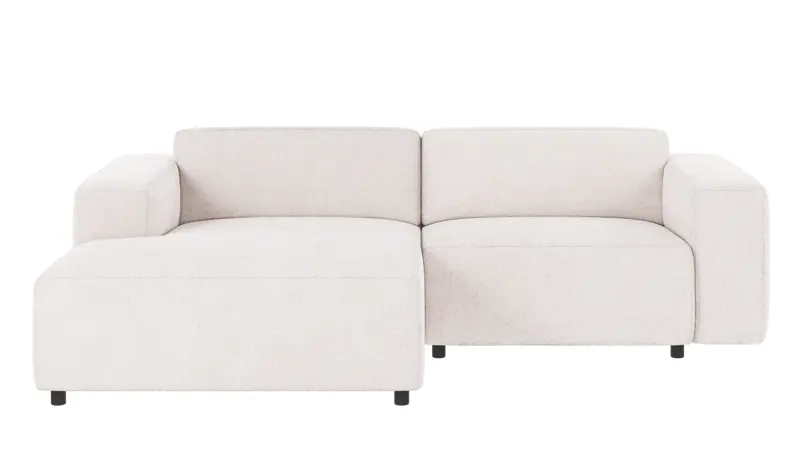 121834 b sb A Willard sofa 3-seater-chaise longue L white fabric Greg #1 (c2).
