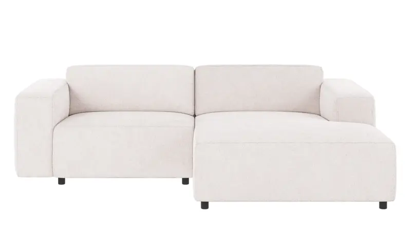 121832 b sb A Willard sofa 3-seater-chaise longue R white fabric Greg #1 (c2).