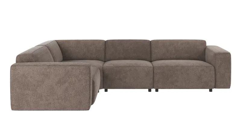 121856 b sb A Willard corner sofa 2+3-seater dark beige fabric Greg 7 (c2).