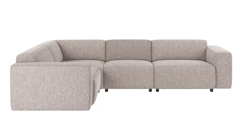 121586 b sb A Willard corner sofa 2+3-seater grey fabric Max #180 (c2).
