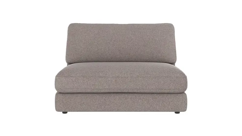 122141 b sb A Duncan 1,5 seat Middle sofa chair grey-beige fabric Brenda #7 (c1).