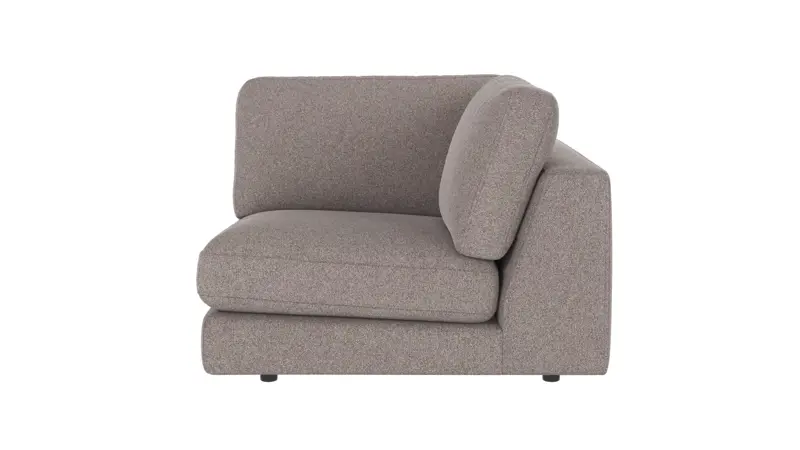 126012 b sb A Duncan 1 seater Corner grey-beige fabric Brenda #7 (c1).